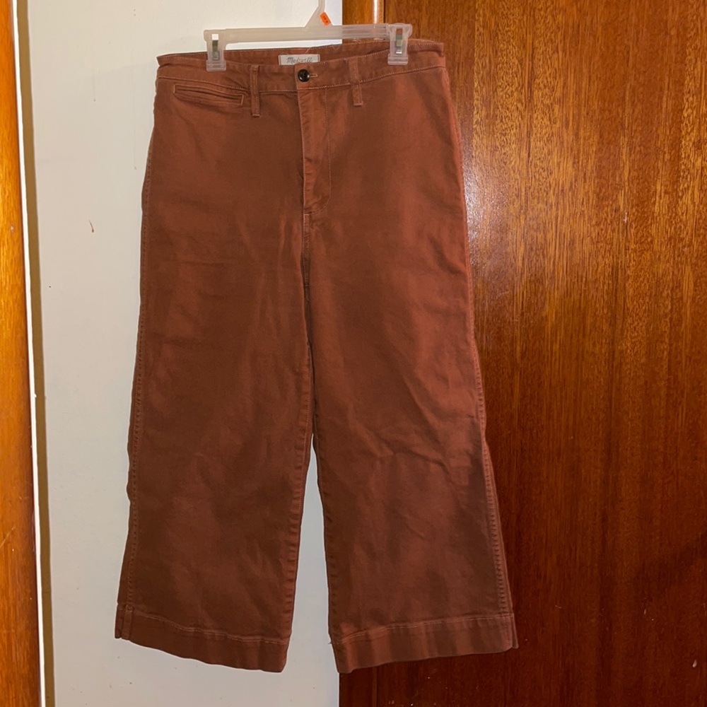 Madewell Jeans womens 31 inches ankle length wide leg zip front pants